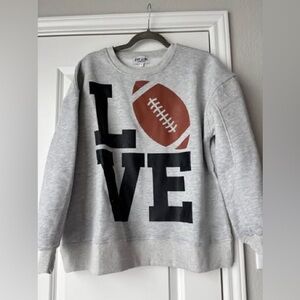 NWOT Live Love Gameday Love Football Crewneck Size Small